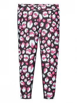 Image of Urban Armor Gear Girls HG Armour Printed Ankle Crops - Black, Size XL=13-15 Years, Women