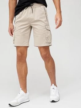 Image of Calvin Klein Jeans GMD Cargo Shorts - Stone, Size S, Men