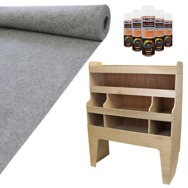 Image of Monster Racking 11Sqm Smoke Grey Van Lining & Vw Transporter Racking Unit