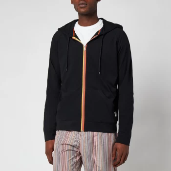 Image of Paul Smith Mens Tape Detail Zip Hoodie - Black - M