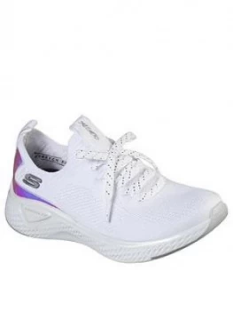 Image of Skechers Solar Fuse Gravity Experience Trainers - White/Silver