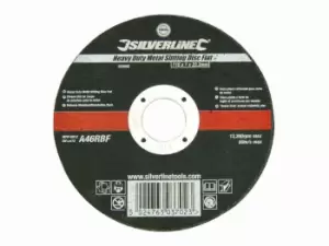 Image of Silverline 103662 Heavy Duty Metal Slitting Disc Flat 115 x 1.2 x 22.23mm