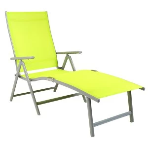 Image of Charles Bentley Foldable Sun Lounger Green