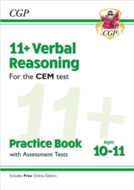 Image of 11+ CEM Verbal Reasoning Practice Book & Assessment Tests - Ages 10-11 (with Online Edition) Multiple-component retail product, part(s) enclose