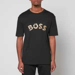 Image of BOSS Green Teego 1 Logo-Printed Cotton T-Shirt - L