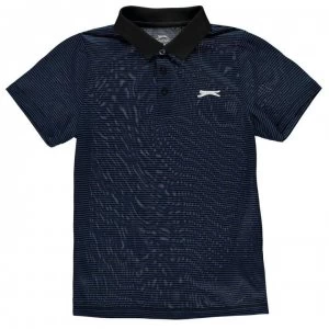 Image of Slazenger Micro Stripe Polo Shirt Junior Boys - Blue