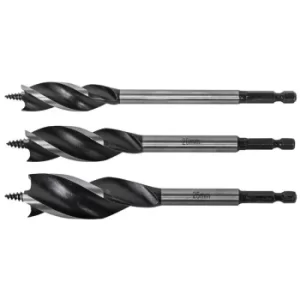 Image of Faithfull FAITPASET3PC Tri-Point Speed Auger Bit Set 3 Piece