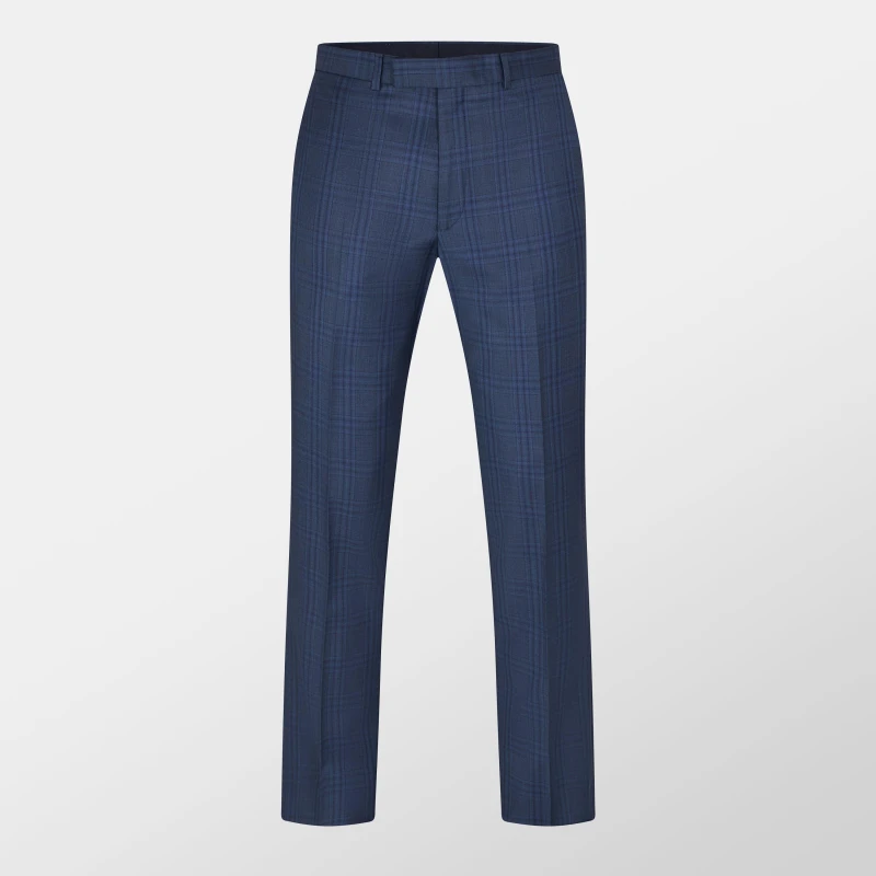 Image of Ted Baker Mens Crux Check Suit Trousers Dark Blue male 40W R