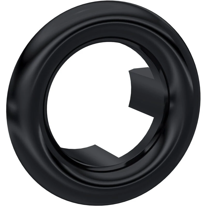 Image of NUIE Nuie - Old London Matt Black Round Overflow Cover - OVFL02 OVFL02