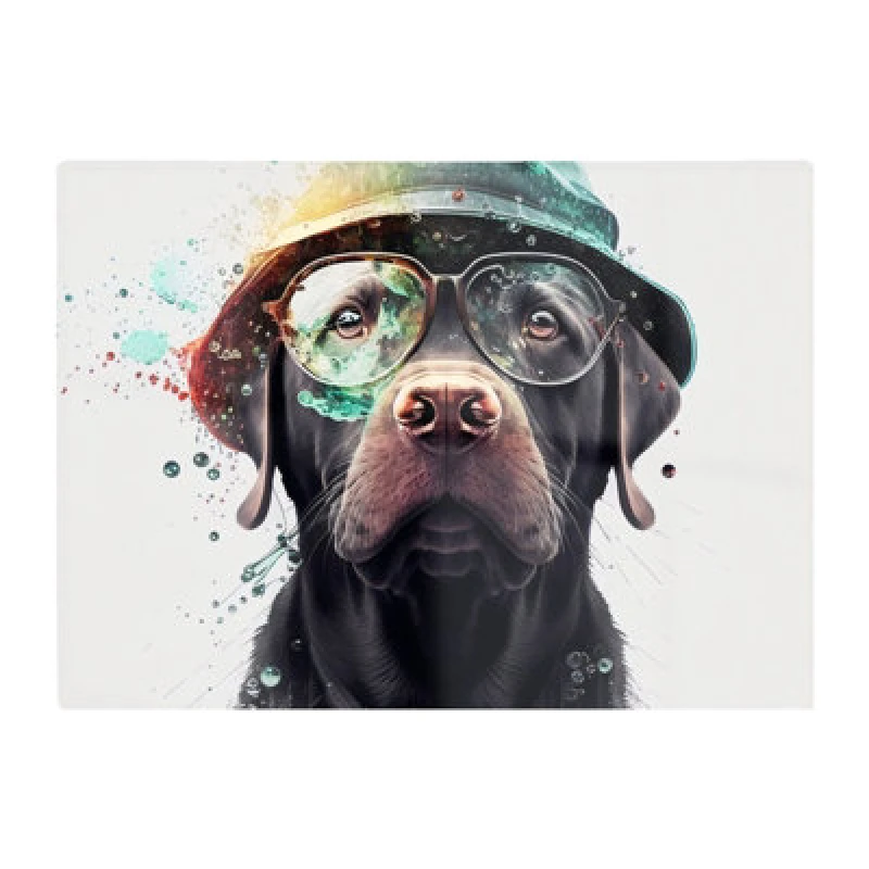 Image of Warren Reed Designer Splashart Labrador Retriever Dog Chopping Board