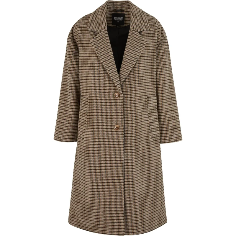 Image of Urban Classics Oversized checkered coat For Her Urban Classics Beige Female M