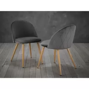 Image of LPD Set Of 2 Venice Dining Chairs Grey
