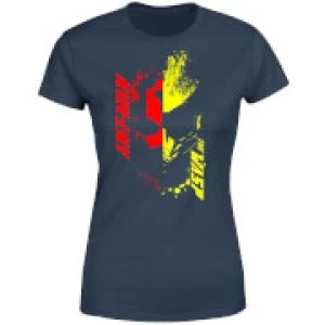 Image of Ant-Man And The Wasp Split Face Womens T-Shirt - Navy - M