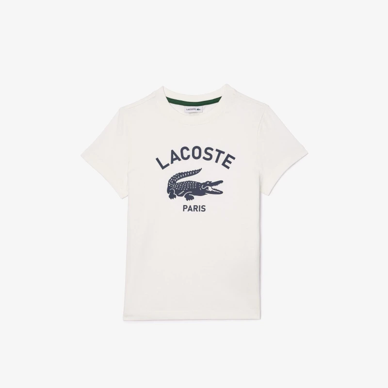 Image of Lacoste Big Logo T-Shirt Juniors - White White One Size
