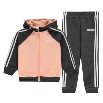Image of adidas Stripe Fleece Tracksuit Infants - Pink
