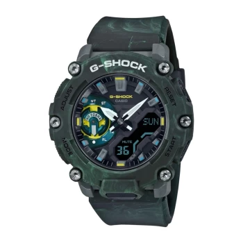 Image of Mens G-Shock GA-2200MFR-3AER Carbon Core Guard Green Strap Wristwatch Colour - Grey