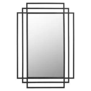 Image of Aspen 60x91cm Rectangular Multi Frame Wall Mirror Black