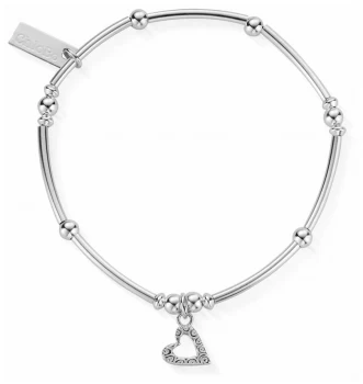 Image of ChloBo Womens Mini Noodle Ball Patterned Heart Bracelet Jewellery