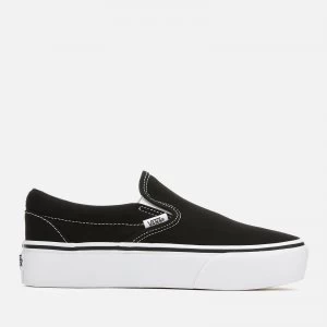 Image of Vans Womens Classic Platform Slip-On Trainers - Black - UK 3