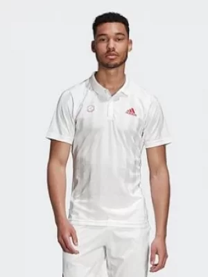 Image of adidas Freelift Tennis Polo Shirt Engineered, Blue/White, Size XS, Men