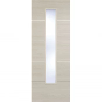 Image of Santandor Internal Glazed Ivory Laminate 1 Lite Door - 838 x 1981mm