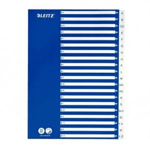 Image of Leitz Polypropylene Dividers A to Z, A4 - WhiteBlue - Outer carton of
