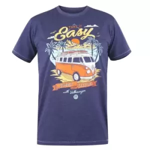 Image of Duke Mens Anglia D555 Volkswagen Kingsize T-Shirt (5XL) (Navy Marl)