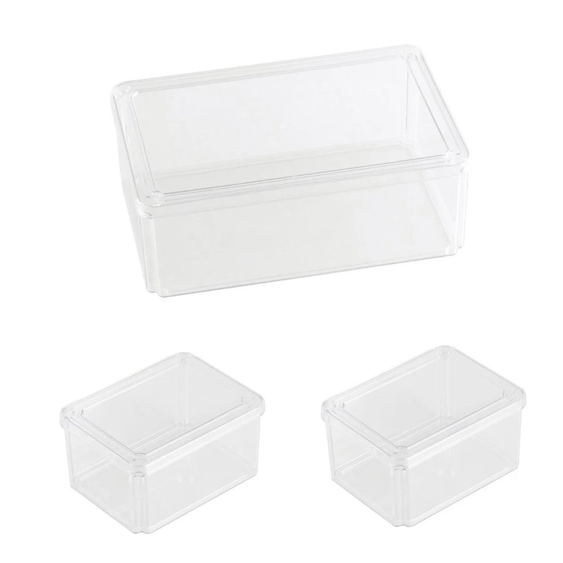 Image of LIFE IDEAS 2x Stackable Fridge Organisers Storage Set Clear1 unisex 2x Style1