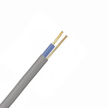 Image of Zexum Grey 1.5mm 16A Blue Single Core and Earth 6241Y Flat PVC/PVC Harmonised Lighting Power Cable - 10 Meter