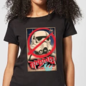 Image of Star Wars Rebels Poster Womens T-Shirt - Black - 3XL - Black