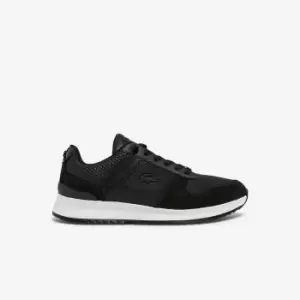 Image of Lacoste Mens Joggeur 2.0 Leather Trainers Size 8 UK Black