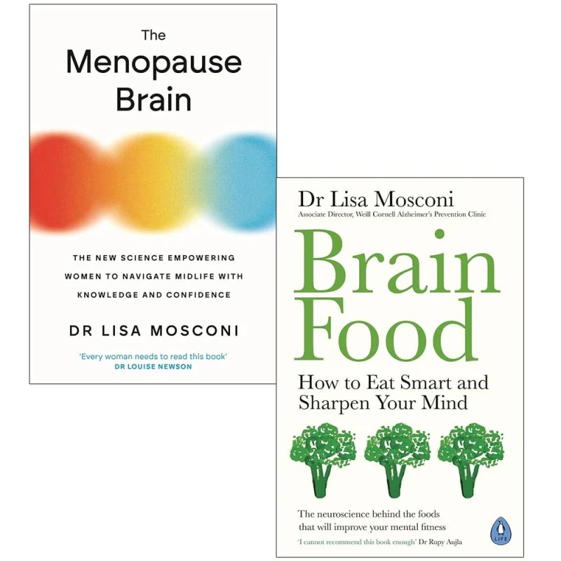 Image of The Menopause Brain And Brain Food How To Eat Smart And Sharpen Your Mind 2 Book Set Dr Lisa Mosconi Lisa Mosconi Books