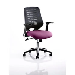 Image of Relay Task Operator Chair Bespoke Colour Black Back Purple