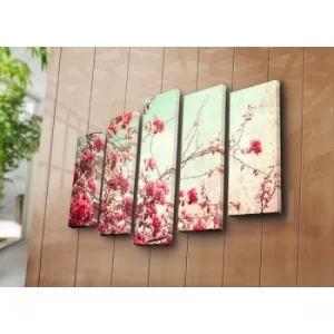 Image of 5PATK-27 Multicolor Decorative Canvas Painting (5 Pieces)