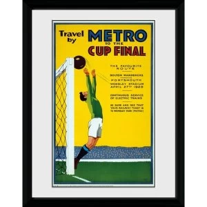 Image of Transport For London Metro To The Cup Final 12" x 16" Framed Collector Print