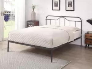 Image of Flintshire Oakenholt 5ft King Size Black and Silver Metal Bed Frame