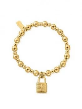 Image of Chlobo Chlobo Sterling Silver Gold Plated Mini Small Ball Padlock