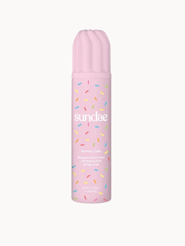 Image of Sundae Body Birthday Cake Whipped Shower Foam with Kakadu Plum & Finger Lime 265ml