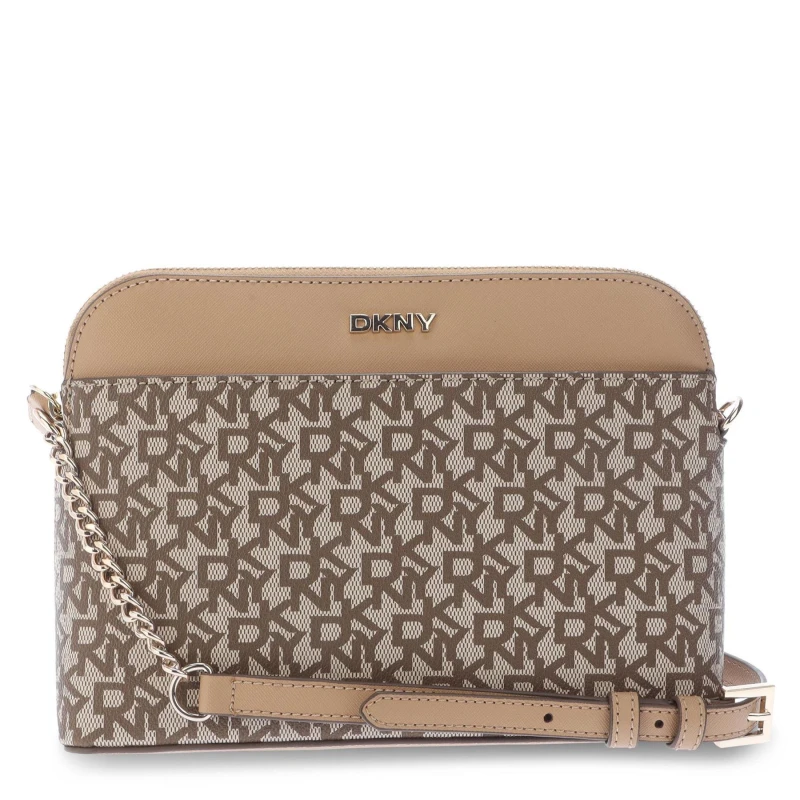 Image of DKNY Bridger Dome Top Zip Shoulder Cross Body Bag Khaki female One Size