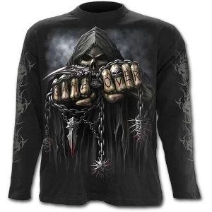 Image of Game Over Mens Medium Long Sleeve T-Shirt - Black
