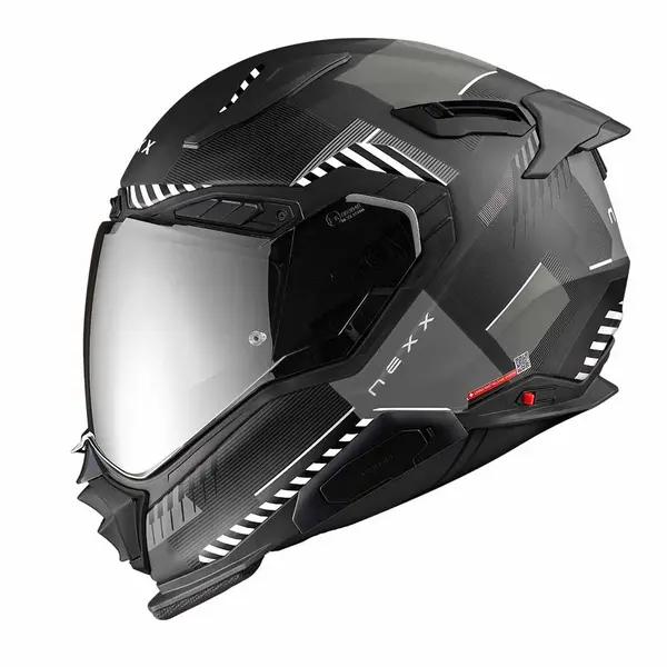 Image of Nexx X.WST3 Fluence Black Silver Matt Full Face Helmet Size L