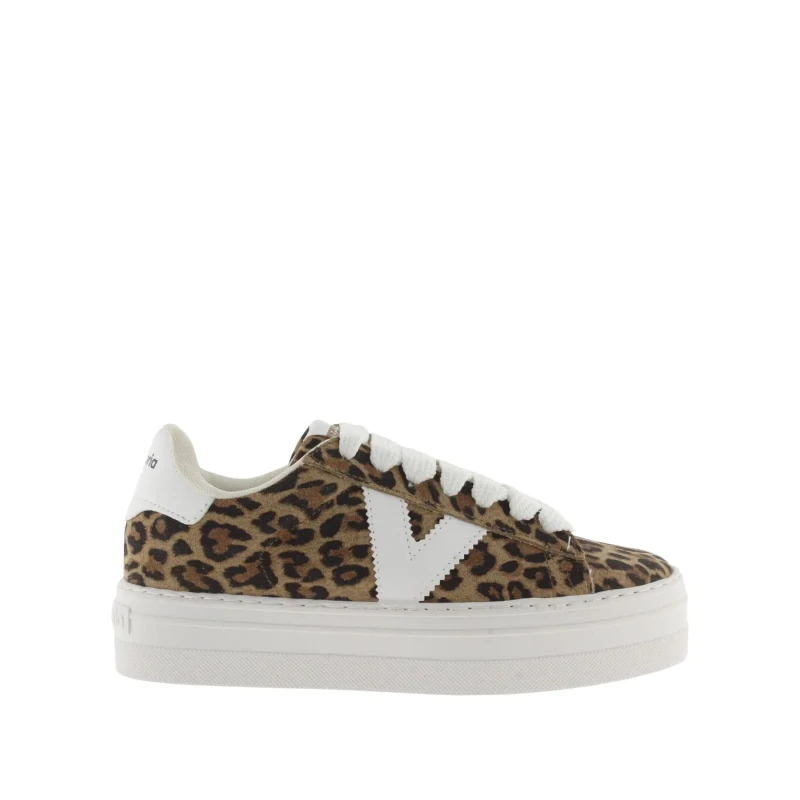 Image of Victoria Leopard suede trainers Victoria Barcelona Marron Unisex 39