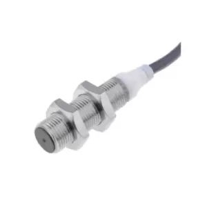 Image of Proximity Sensor, Inductive, Brass-nickel, Short Body, M12, Shielded, 4MM, DC, 3-Wire, PNP-NO, 2M Prewired