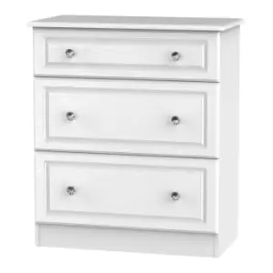 Image of Lisbon Ready Assembled Three Drawer Chest White