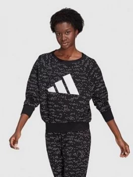 Image of Adidas Winners Crew Sweatshirt - Black