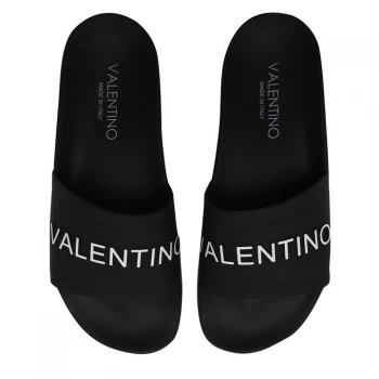 Image of Valentino Shoes Logo Sliders - 550 Black