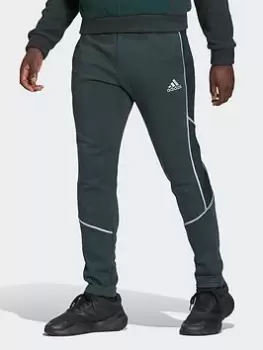 Image of Adidas Q4 Fleece Pant, Green, Size L, Men