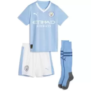 Image of Puma Manchester City Home Minikit 2023 2024 Infants - Blue