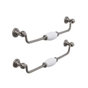 Image of BQ Antique pewter effect Drop Furniture handle Pack of 2