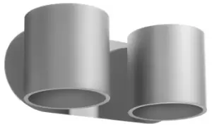 Image of Orbis Twin Round Up & Down Wall Lamp Grey G9